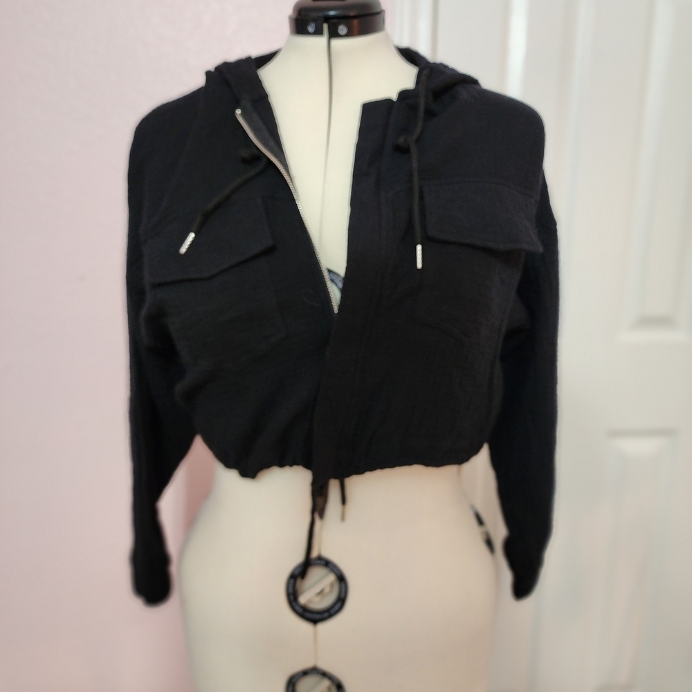 Women's Black Hooded Jacket